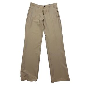 Etonic Tan Golf Activewear Moisture Wicking Stretch Mens Flat Front Pants 32x30
